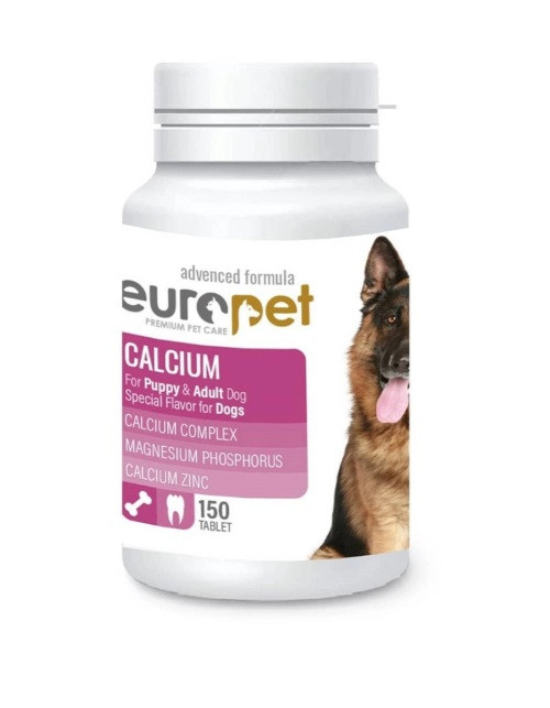 قرص کلسیم سگ یوروپت | بسته ۱۵۰ عددی | پتشاپ هایپت شیراز