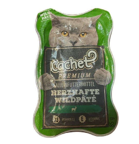 کنسرو ووم گربه پرمیوم کچت | مدل گوشت شکار | ۸۵ گرم | پتشاپ هایپت شیراز