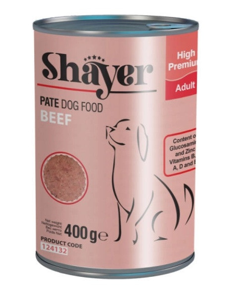 کنسرو پته گوشت قرمز سگ شایر | ۴۰۰ گرمی | پتشاپ هایپت شیراز