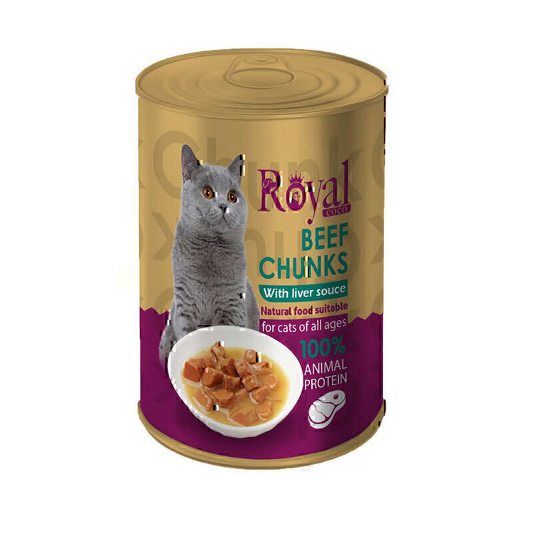 کنسرو چانک گربه رویال کوکو | طعم گوشت گاو | ۳۸۰ گرم | پتشاپ هایپت شیراز