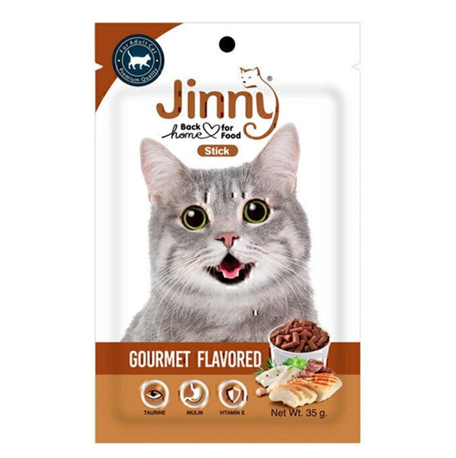 تشویقی گربه جینی | طعم گورمت | ۳۵ گرمی | پتشاپ هایپت شیراز