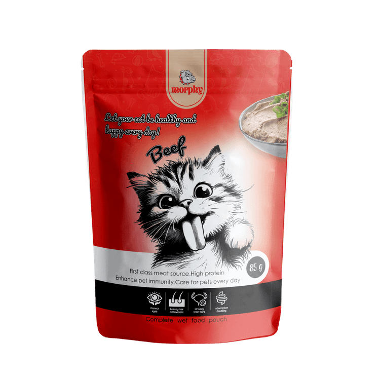 پوچ گربه مورفی | طعم گوشت گاو | ۸۵ گرمی | پتشاپ هایپت شیراز