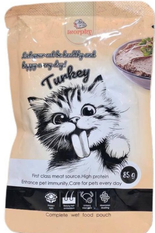 پوچ گربه مورفی | طعم بوقلمون | ۸۵ گرمی | پتشاپ هایپت شیراز