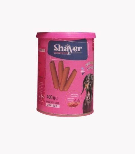 کنسرو سوسیس سگ شایر | طعم دودی | ۴۰۰ گرم | پتشاپ هایپت شیراز