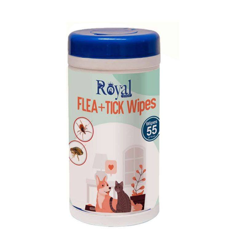 دستمال مرطوب ضد کک و کنه رویال کوکو | پت‌شاپ هایپت شیراز