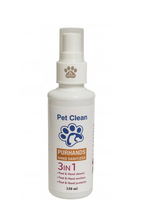 خرید اسپری ۳ کاره پنجه سگ و گربه | پاککننده، ضدعفونیکننده و محافظ | پتشاپ هایپت شیراز