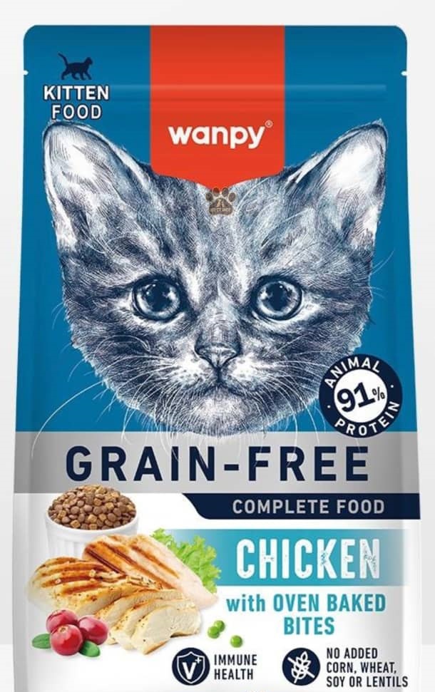 غذای خشک بچه‌گربه ونپی مدل Grain Free با طعم مرغ | مناسب رشد سالم و تقویت سیستم ایمنی | پت‌شاپ هایپت شیراز