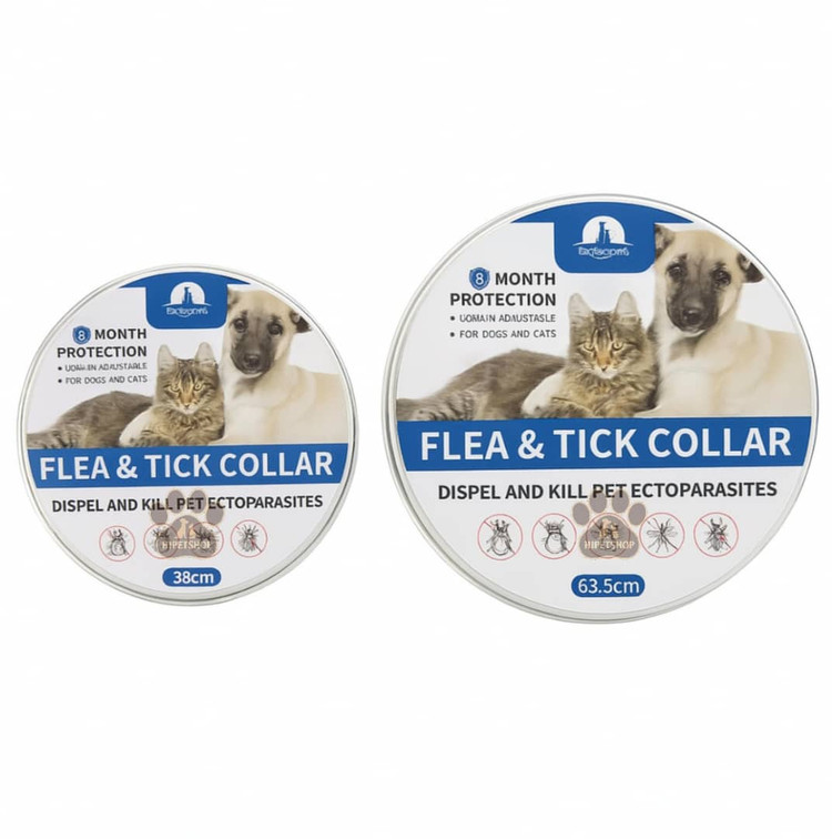 قلاده ضد کک و کنه سگ و گربه خارجی | محافظت ۸ ماهه | دو سایز قابل انتخاب | پتشاپ هایپت شیراز