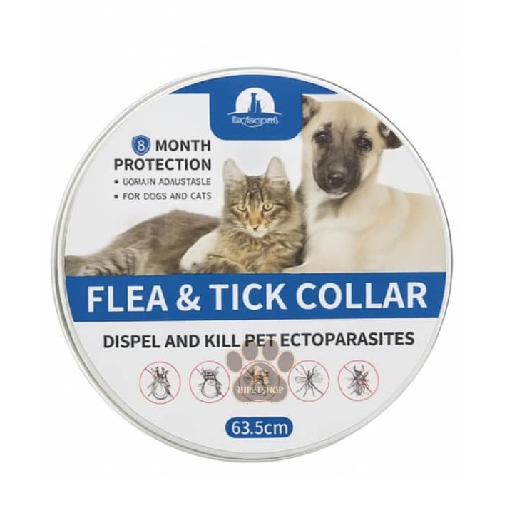 قلاده ضد کک و کنه سگ و گربه خارجی | محافظت ۸ ماهه | دو سایز قابل انتخاب | پت‌شاپ هایپت شیراز