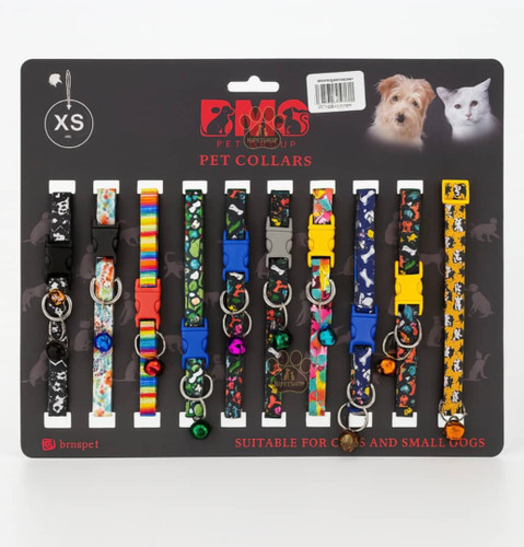 قلاده گردنی زنگولهدار BMS سایز XS | مناسب گربه و سگ کوچک | طراحی فانتزی و سبک | پتشاپ هایپت شیراز