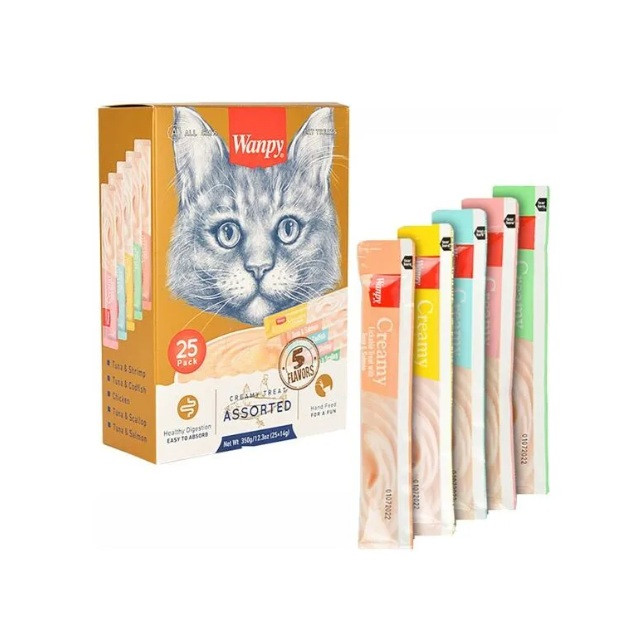 بستنی گربه ونپی - پک 5 عددی - مناسب گربه بدغذا