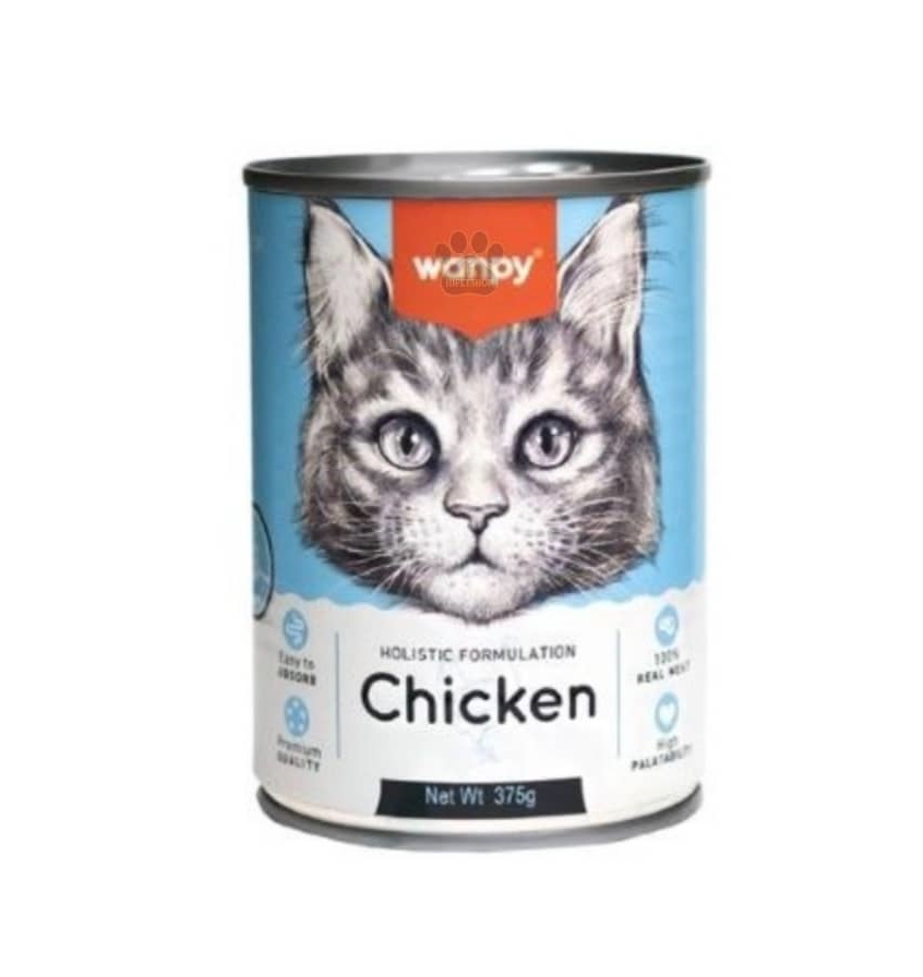 خرید کنسرو گربه ونپی ۳۷۵ گرمی | طعم مرغ | غذای مرطوب هولستیک | پت‌شاپ هایپت شیراز