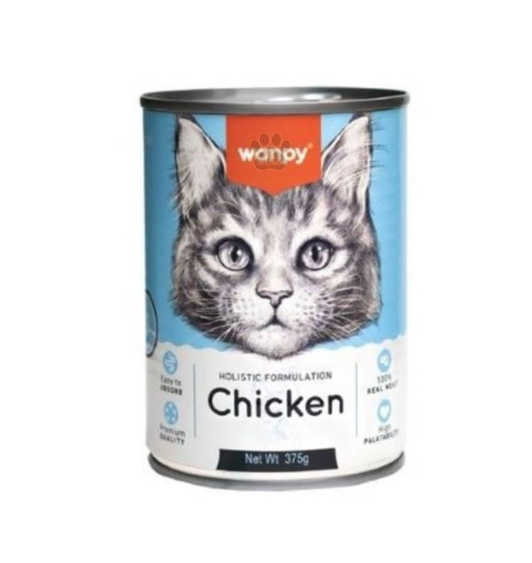 خرید کنسرو گربه ونپی ۳۷۵ گرمی | طعم مرغ | غذای مرطوب هولستیک | پتشاپ هایپت شیراز