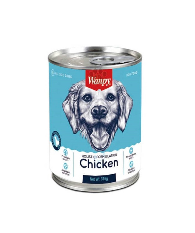 کنسرو سگ ونپی ۳۷۵ گرمی | طعم مرغ | غذای مرطوب و مقوی | مناسب سگ بالغ | پتشاپ هایپت شیراز