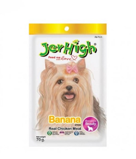 تشویقی سگ جرهای مدل موز BANANA | نوار نرم با طعم مرغ و موز | مناسب سگ بالغ | پتشاپ هایپت شیراز