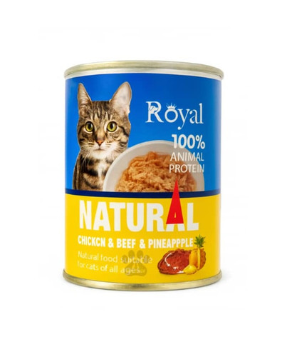 کنسرو نچرال گربه رویال کوکو | طعم مرغ، گوشت و آناناس | غذای تر کامل | مناسب گربههای بالغ و حساس | پتشاپ هایپت HiPet شیراز