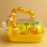 قفس همستر و خوکچه هندی مدل شهر بازی با تونل شفاف و چرخ بیصدا در پتشاپ هایپت شیراز