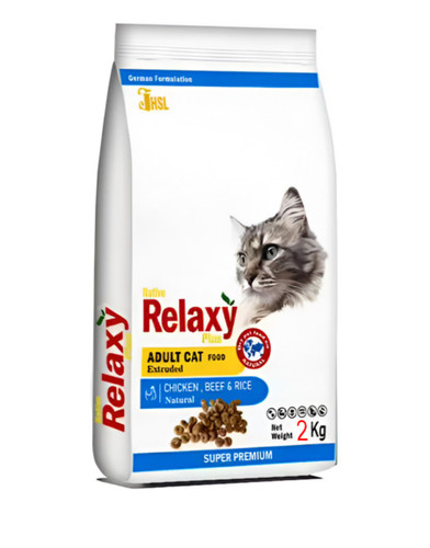 بسته غذای خشک گربه بالغ ریلکسی ۱ کیلویی با طعم مرغ، گوشت و برنج | پتشاپ هایپت شیراز