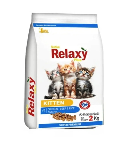 غذای خشک بچهگربه ریلکسی بسته ۲ کیلویی با طعم مرغ، گوشت و برنج | پتشاپ هایپت شیراز