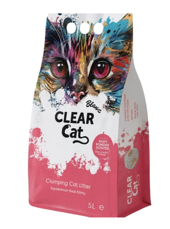 خاک گربه کلیر کت ۵ لیتری با رایحه پودر بچه – پتشاپ هایپت