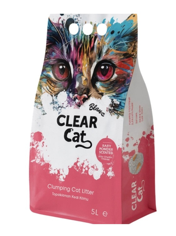 خاک گربه کلیر کت ۵ لیتری با رایحه پودر بچه – پتشاپ هایپت