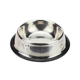 ظرف استیل آب و غذای سگ و گربه طرح پنجه سایز متوسط – پتشاپ هایپت