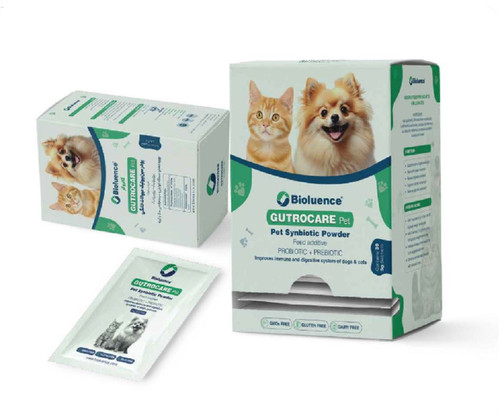 پودر پروبیوتیک و پریبیوتیک سگ و گربه Bioluence GUTROCARE – بسته کامل ۳۰ عددی – پتشاپ هایپت