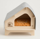 رنگ خاکستری خانه چوبی سگ و گربه پلایوود AA+ لوکس و قابل حمل | جای خواب چوبی مقاوم و ضدحساسیت