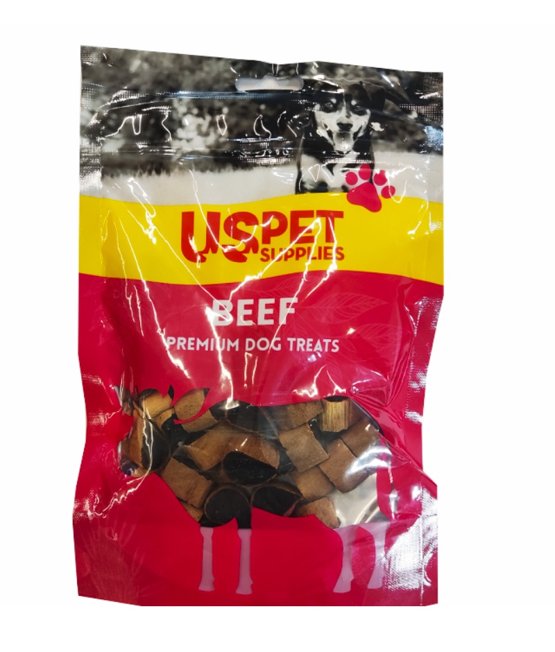 تشویقی سگ یو اس پت طعم گوشت گاو ۱۰۰ گرمی مناسب آموزش سگ – پت‌شاپ هایپت