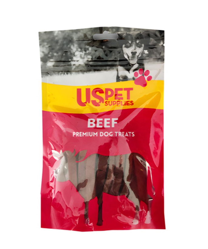 تشویقی نواری سگ یو اس پت طعم گوشت و پنیر ۱۰۰ گرمی مناسب آموزش – پتشاپ هایپت