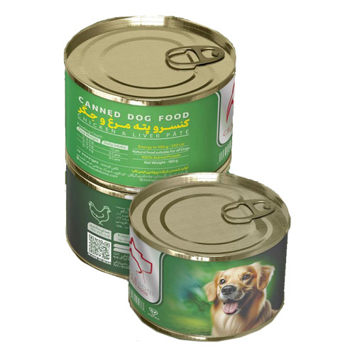 کنسرو پته سگ سلبون طعم مرغ و جگر ۱۸۰ گرمی غذای تر باکیفیت – پتشاپ هایپت