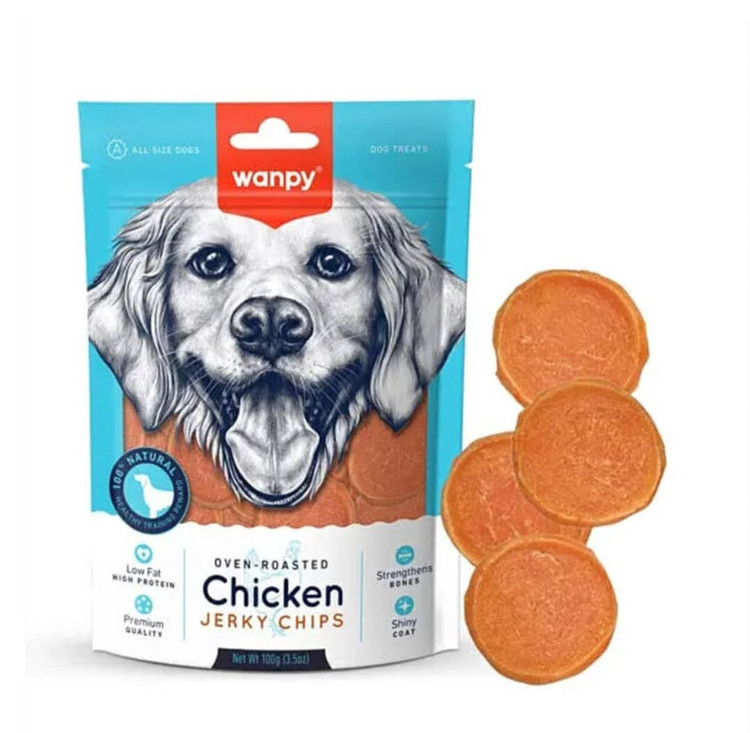 تشویقی سگ ونپی مدل چیپس حلقه ای با طعم مرغ . پت شاپ هایپت در شیراز