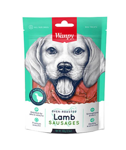 تشویقی سگ ونپی Oven Roasted Lamb Sausages طعم بره ۱۰۰ گرمی پت شاپ هایپت