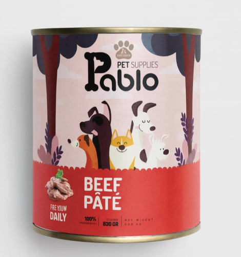 کنسرو سگ پابلو طعم گوشت خالص ۸۰۰ گرمی – پتشاپ هایپت