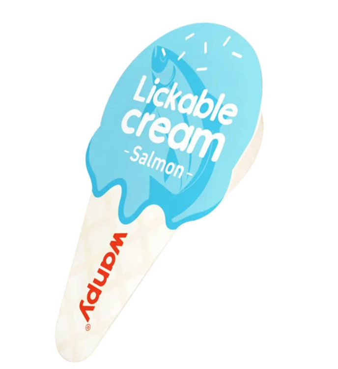 بستنی قاشقی گربه ونپی | تشویقی لیسیدنی Wanpy طعم سالمون