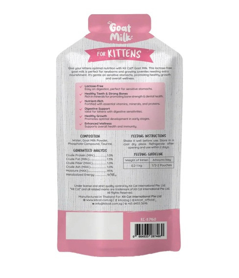 عکس پشت شیر بز مخصوص نوزاد گربه کیت کت – Kit Cat Goat Milk for Kittens | پتشاپ هایپت