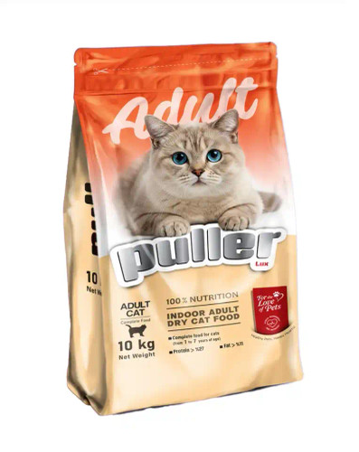 غذای خشک گربه بالغ پولر مدل Indoor مخصوص گربههای خانگی | Puller Cat Food | پتشاپ هایپت