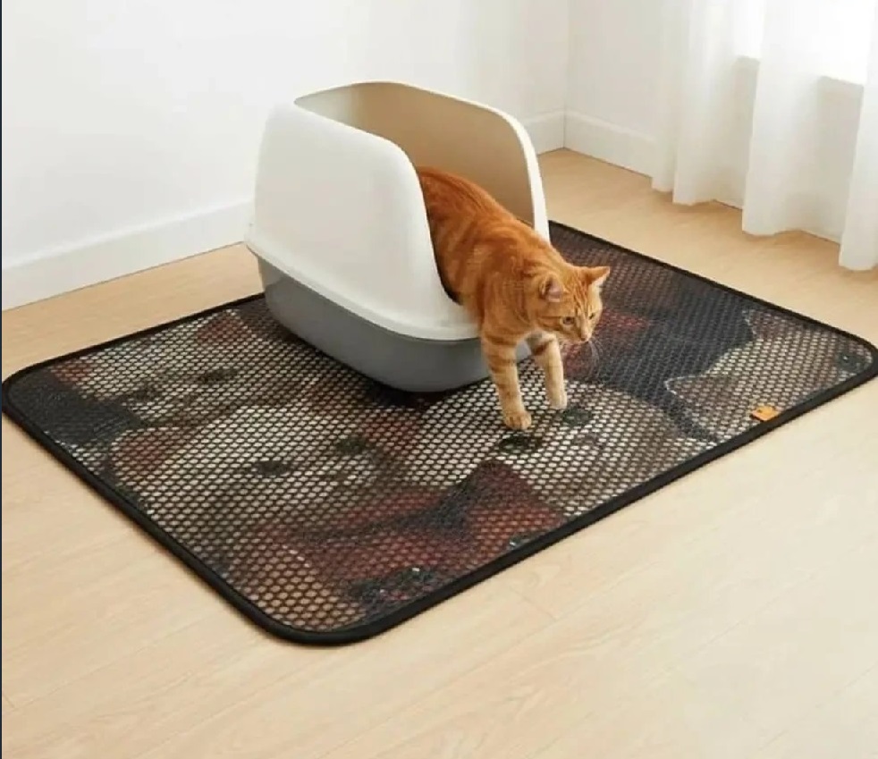 مت ظرف خاک گربه طرح‌دار تادو سایز بزرگ