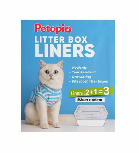 لاینر ظرف خاک گربه پتوپیا – بسته ۳ عددی ۴۶×۹۲ سانت | Petopia Cat Litter Liners | پتشاپ هایپت