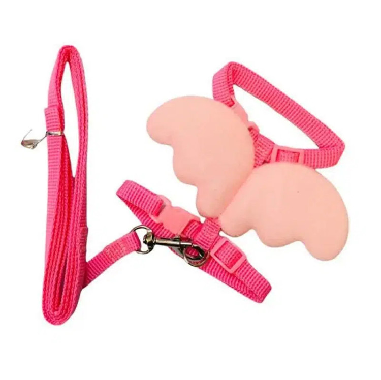 قلاده مدل بال فرشته | مناسب گربه و خرگوش و مرغابی و سگ| رنگ صورتی | هایپت