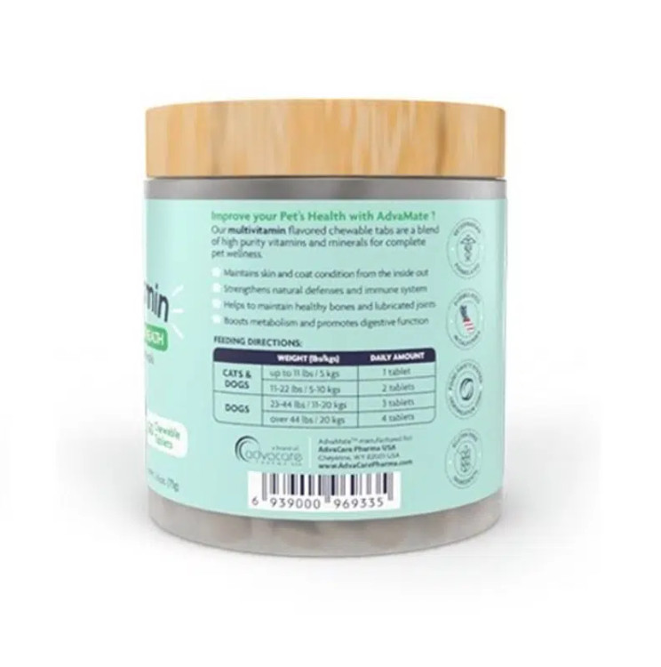جدول مصرف قرص مولتی ویتامین ادواکر مخصوص سگ و گربه - اصل خارجی - پت شاپ هایپت