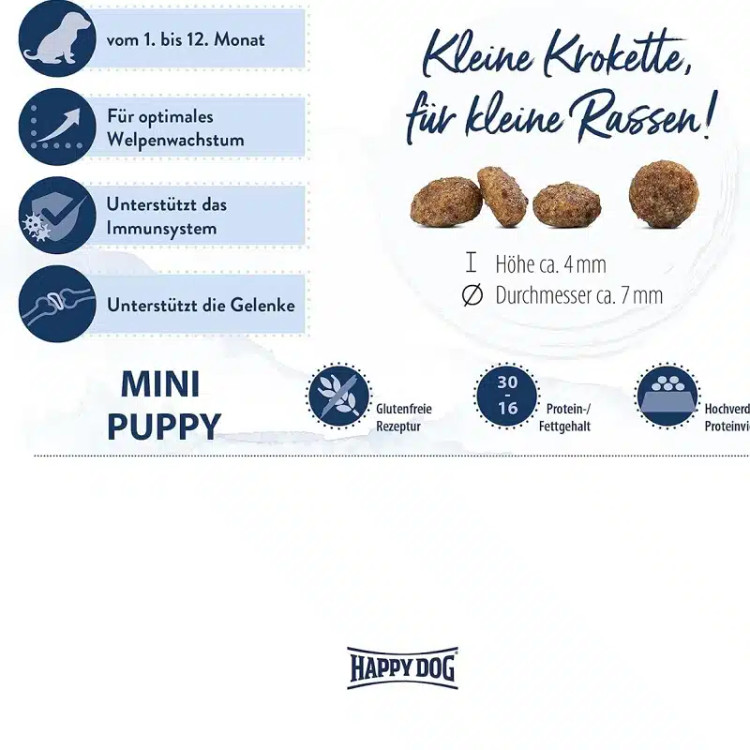 شکل دانه و اندازه غذای هپی داگ پاپی - هایپت