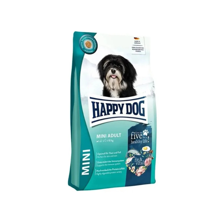 غذای خشک سگ هپی داگ مینی ادالت | Happy Dog Mini Adult | غذای سگ بالغ نژاد کوچک | hipetshop.ir