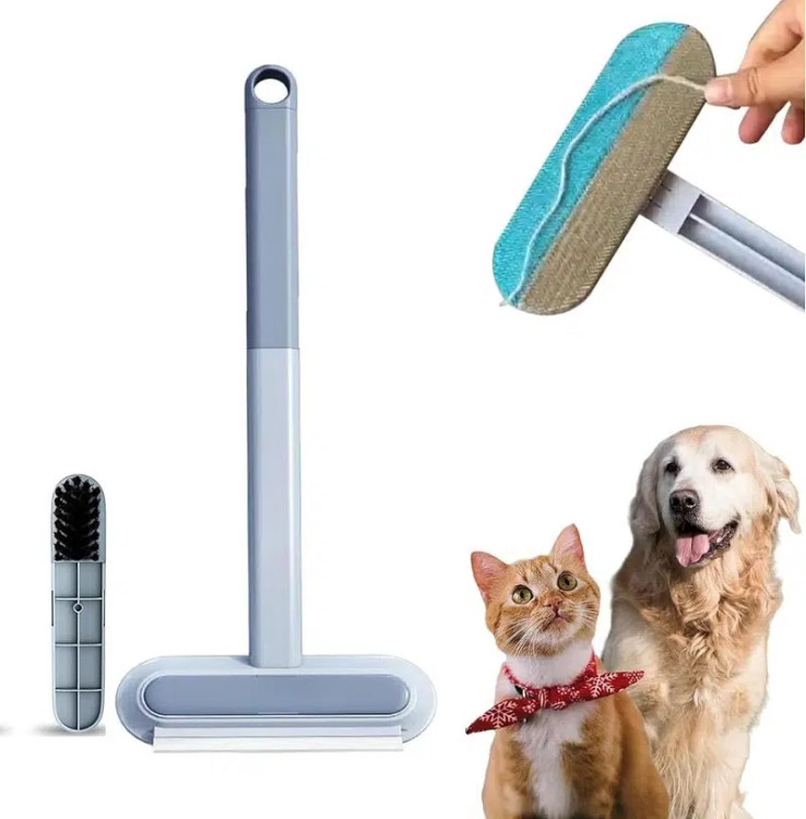 بیلچه پرزگیر سگ و گربه | پرزگیر دائمی مغناطیسی | شیشهشور و برس چندکاره پت