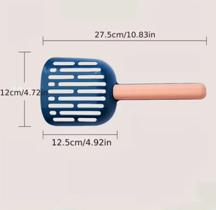 اندازه بیلچه خاک گربه مینیمال | بیلچه تخلیه طرح پینتریستی | hipetshop.ir