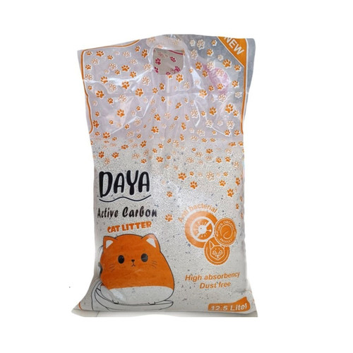 خاک گربه کربندار دایا ۱2.5 لیتری با جذب رطوبت بالا و کنترل فوقالعاده بو . پت شاپ هایپت