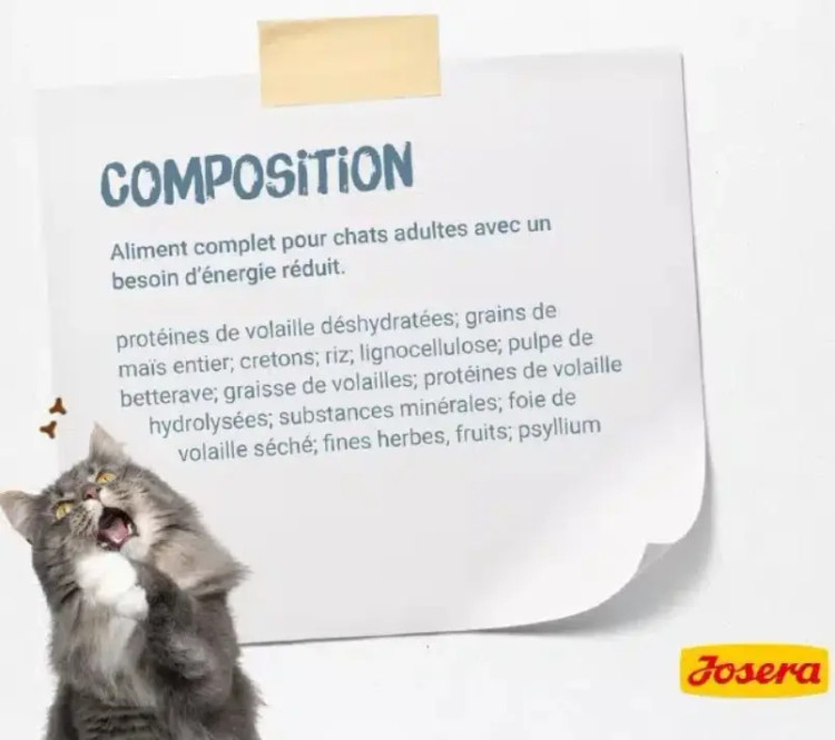 ترکیبات غذای خشک گربه جوسرا لجر و آنالیز مواد غذایی