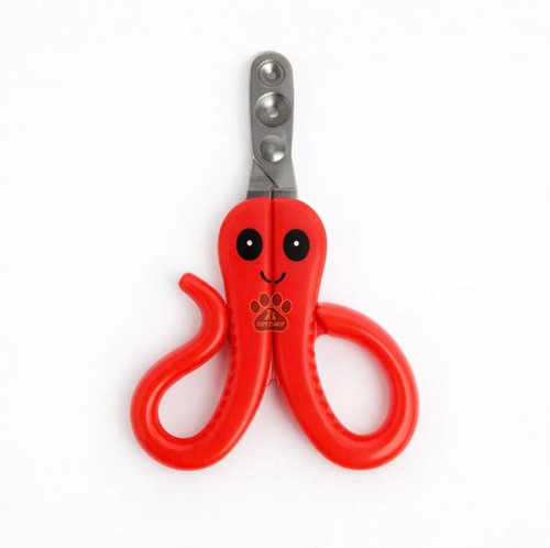 ناخنگیر سگ و گربه مدل اختاپوس رنگ قرمز با طراحی فانتزی