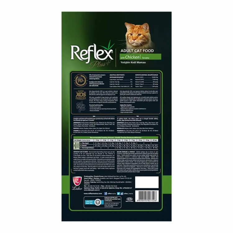 Reflex Plus Chicken Adult Cat Food 1kg