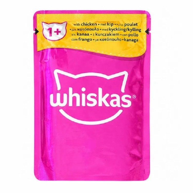 کنسرو گربه ویسکاس ۸۵ گرمی طعم مرغ - whiskas cat food